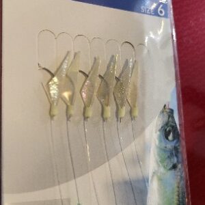 10 sets Fladen Sabiki Ghost Feathers 1371/6 size 6