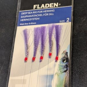 10 sets Fladen 5 hook Purple Mackerel and Pollock feathers size 2 17-110-2